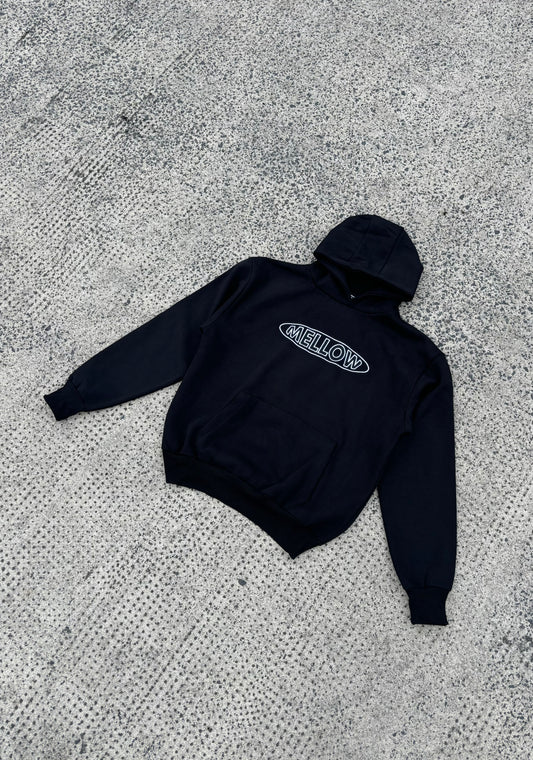 EMBROIDERED HOODIE - BLACK